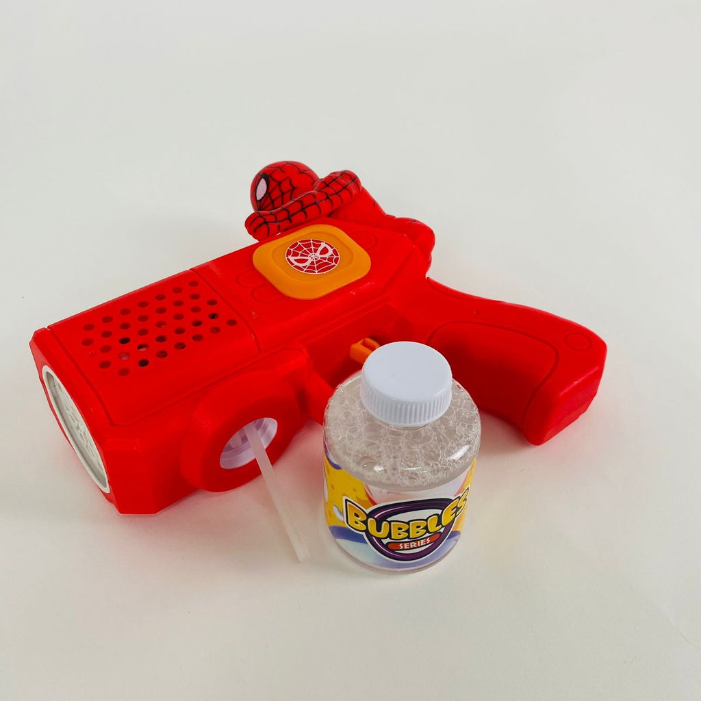 Мыльные пузыри пистолет с супергероем Человек-паук (свет) (арт. 103B) - Storyland фото 4