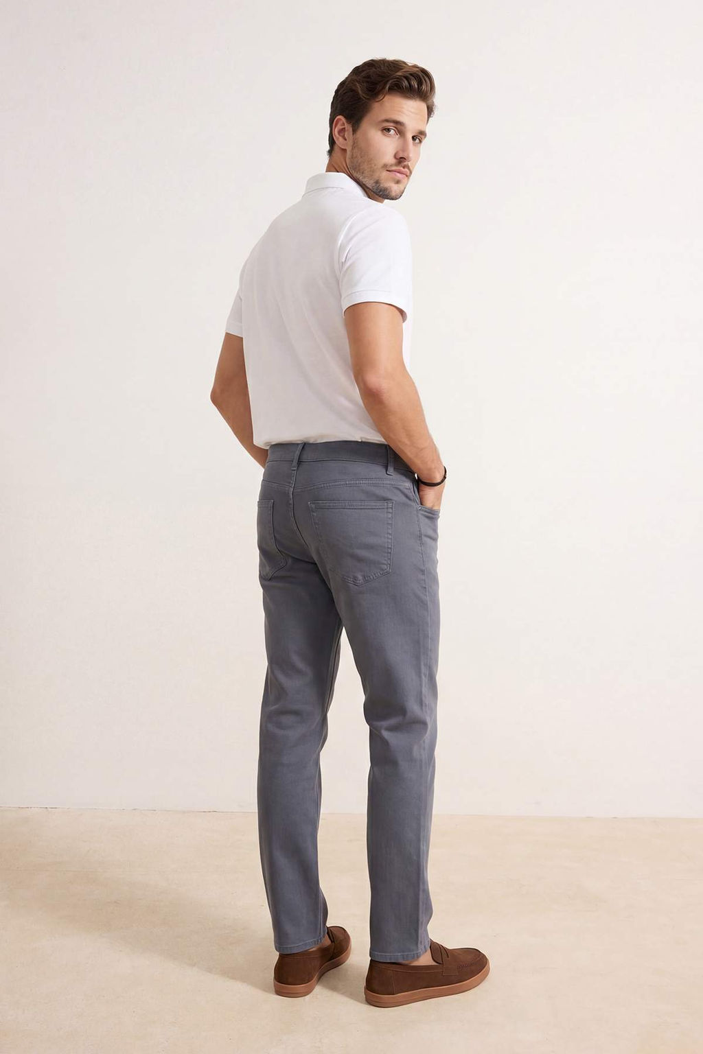 Брюки Trendyolmilla straight антрацитовые из хлопка