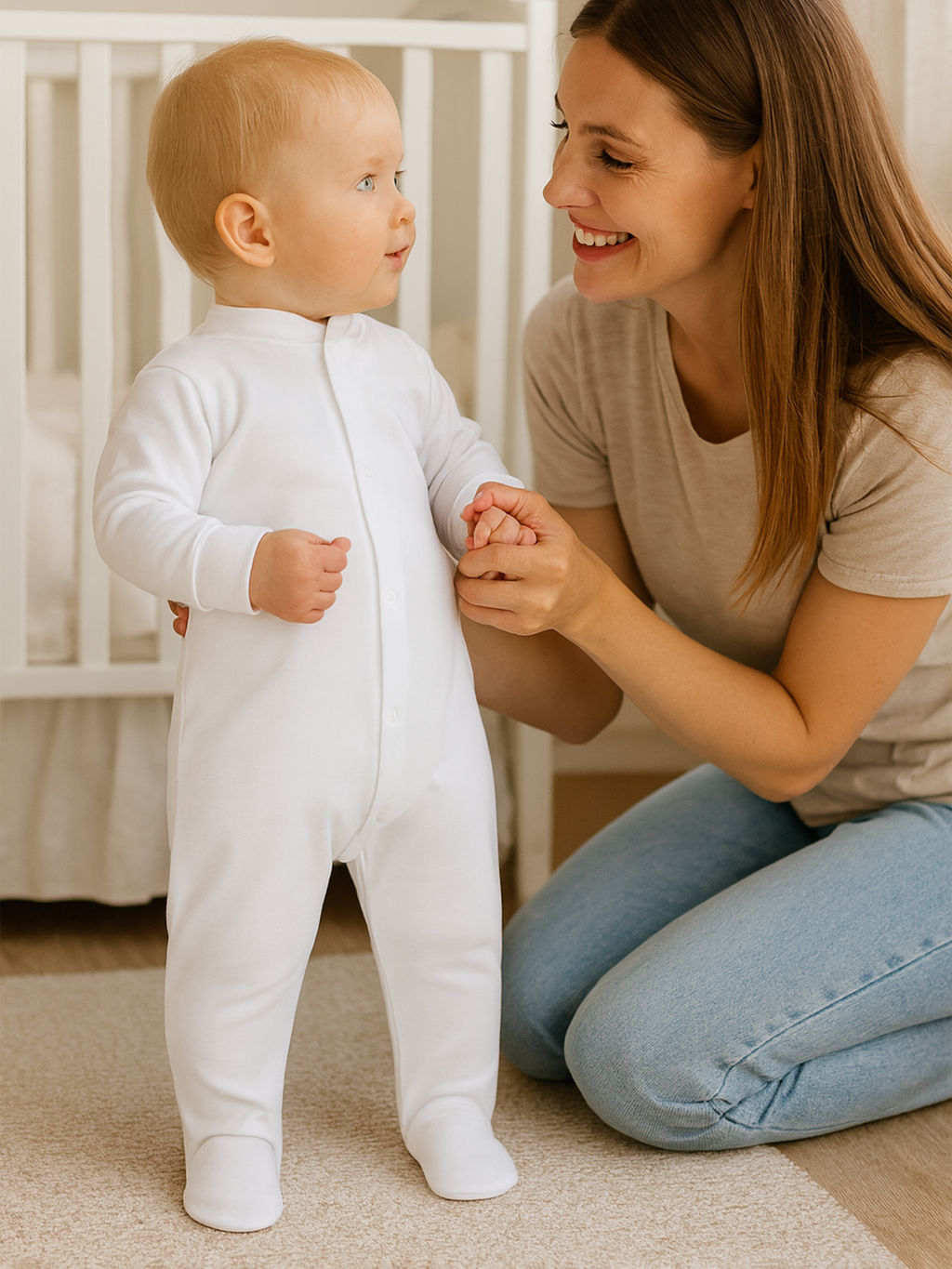 Комбинезон ясельный белый