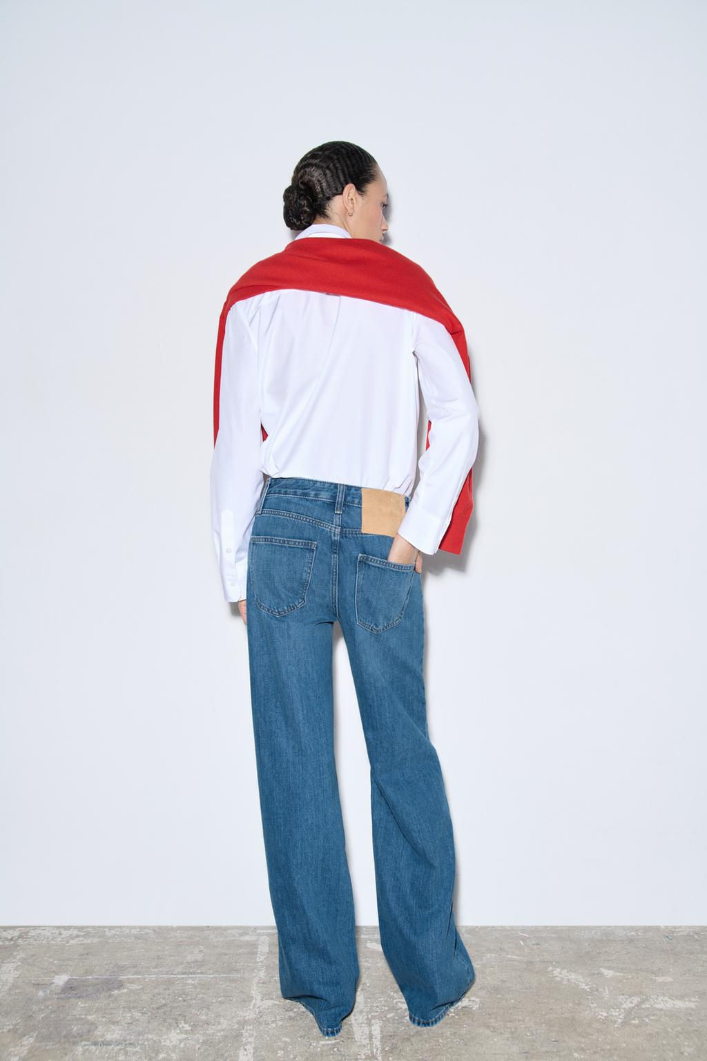 ZW COLLECTION WIDE-LEG MID-RISE JEANS - Zara фото 17