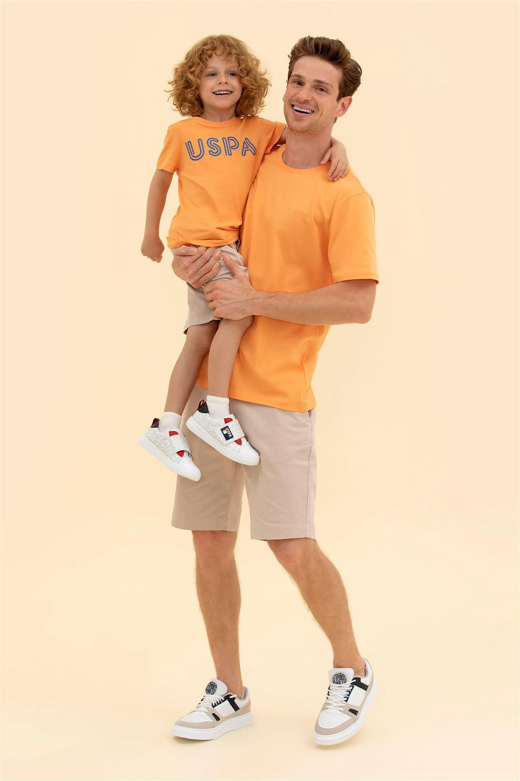 Детская оранжевая футболка с круглым вырезом Неожиданная скидка в корзине - U.s. polo assn фото 2