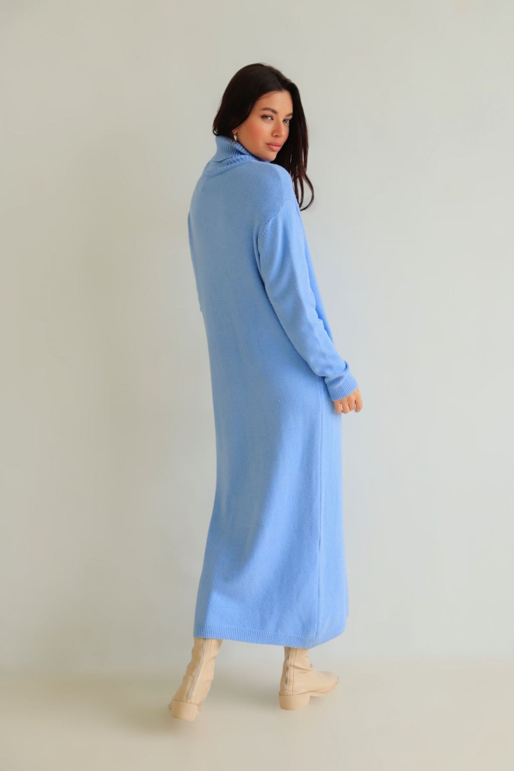 Martichelli Уценка Платье вязаное голубое  фото 3