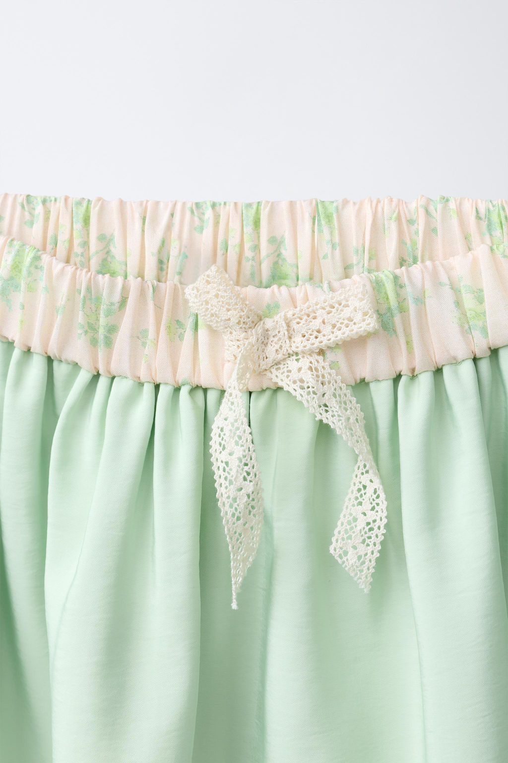 FALDA TAFETA DETALLE CINTURA / Lima claro - Zara фото 3