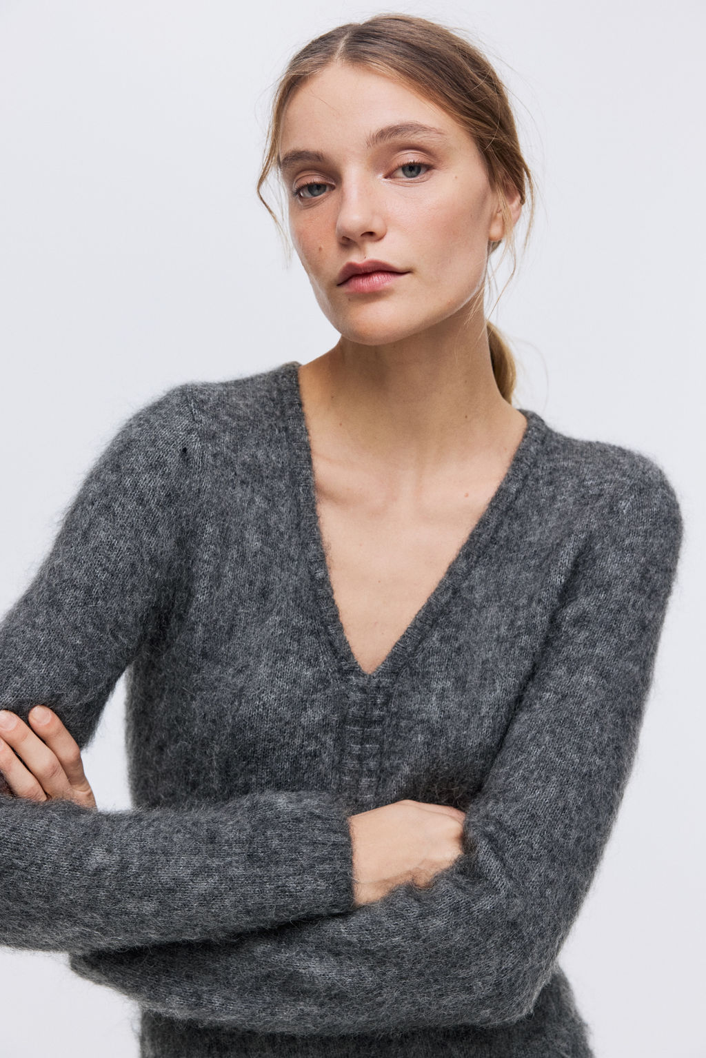 Vestido en mezcla de mohair con espalda cut-out - H&m фото 8