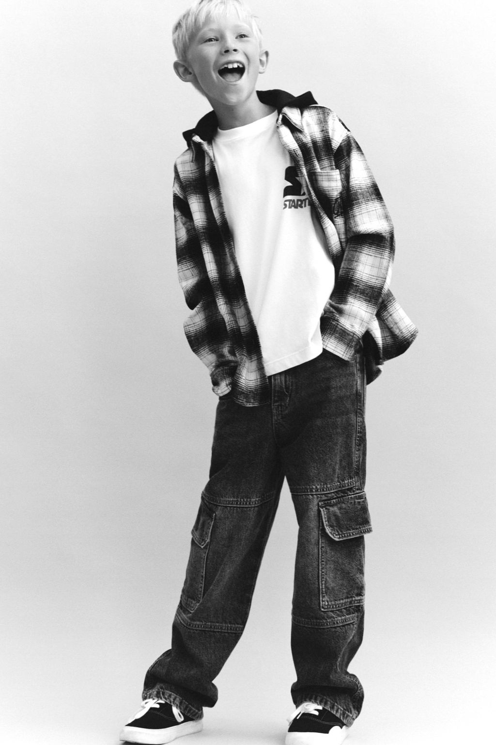 CHECK OVERSHIRT WITH DETACHABLE FAUX FUR HOOD - Zara фото 5