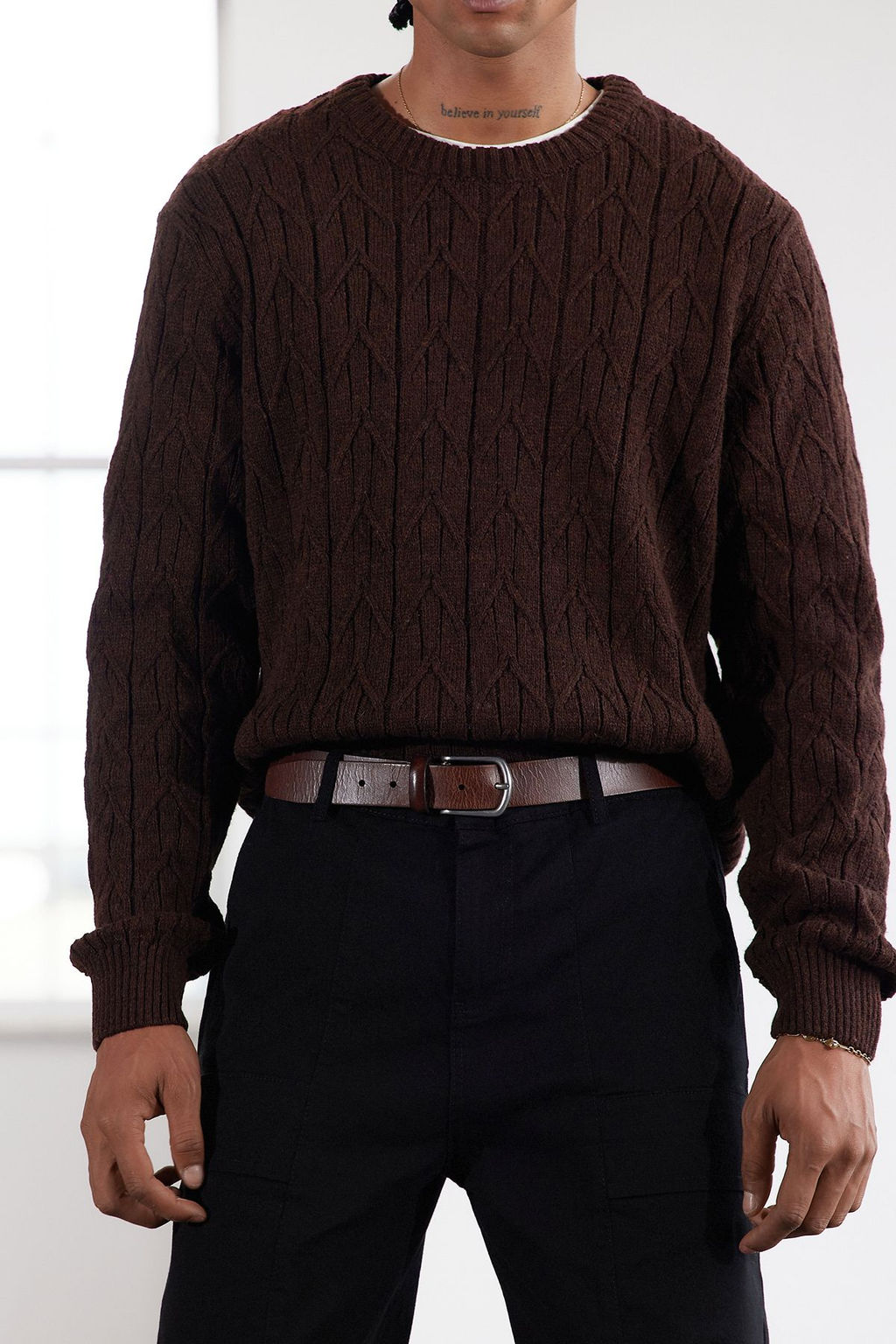 TRENDYOL MAN Zumrut Yesili Regular Bisiklet Yaka Dokulu Kazak TMNAW25KZ00021 - Trendyolmilla фото 17