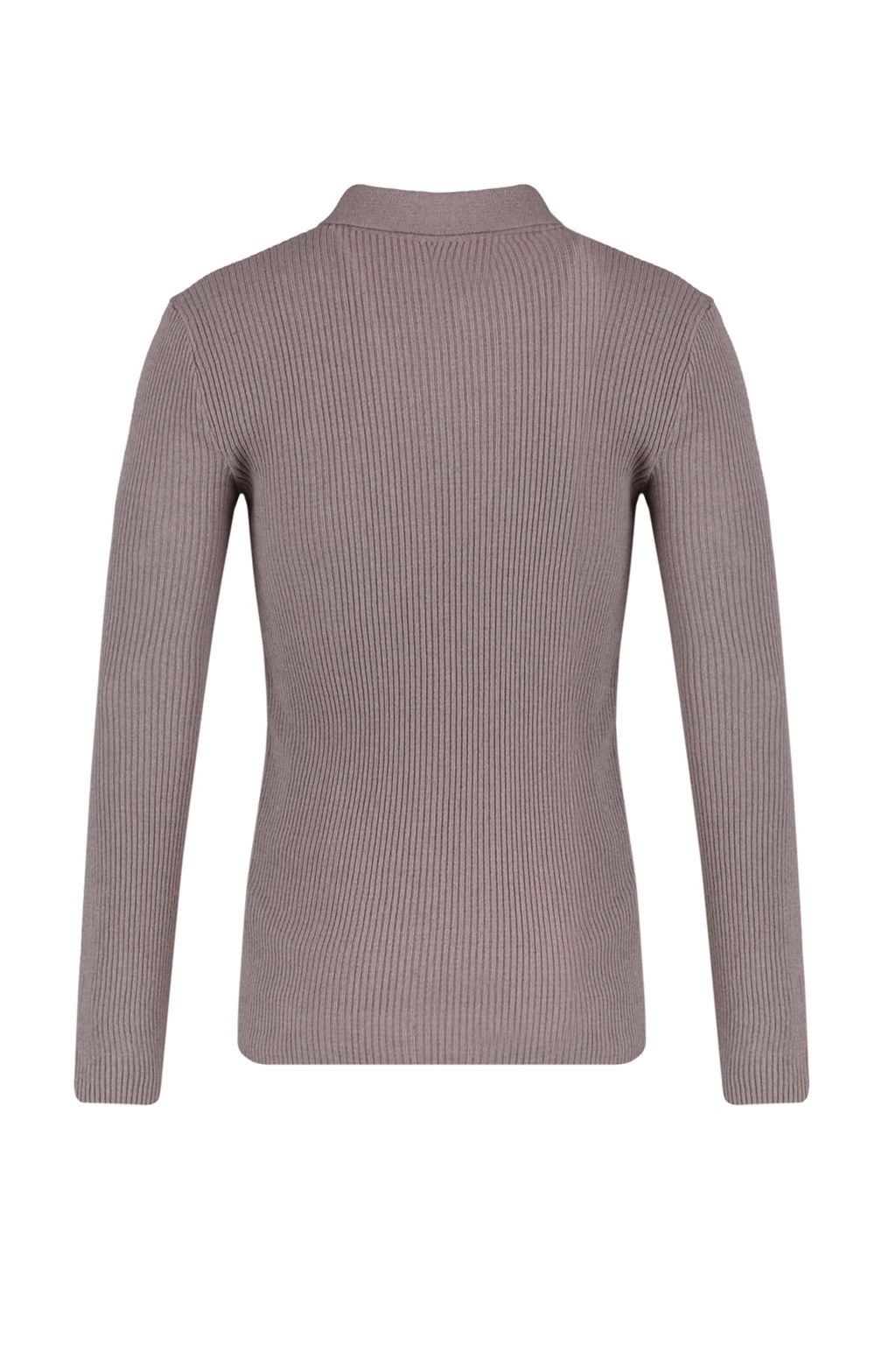 Trendyolmilla Man Haki Fitted Dar Kal?p Pamuklu Polo Yaka Dugmeli Fitilli Orgu Kazak TMNAW21KZ0567 фото 8