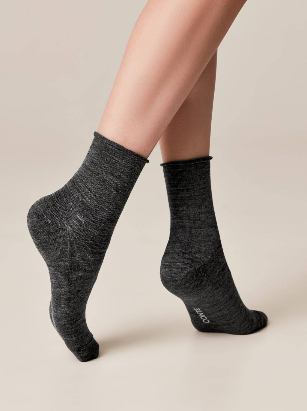 Цена за 2 пары. Носки Удлиненные CONTE COMFORT Удлиненные теплые носки с шерстью темно-серый - Conte elegant фото 10