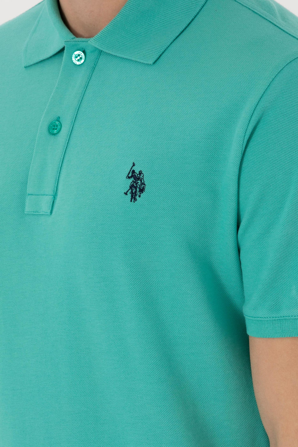 Erkek Slim Fit Polo Yaka Mint Basic Ti__rt - U.s. polo assn фото 7