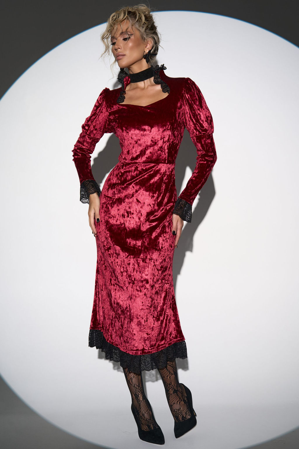 Платье Кэстл (бордовый) - Эльза фото 6