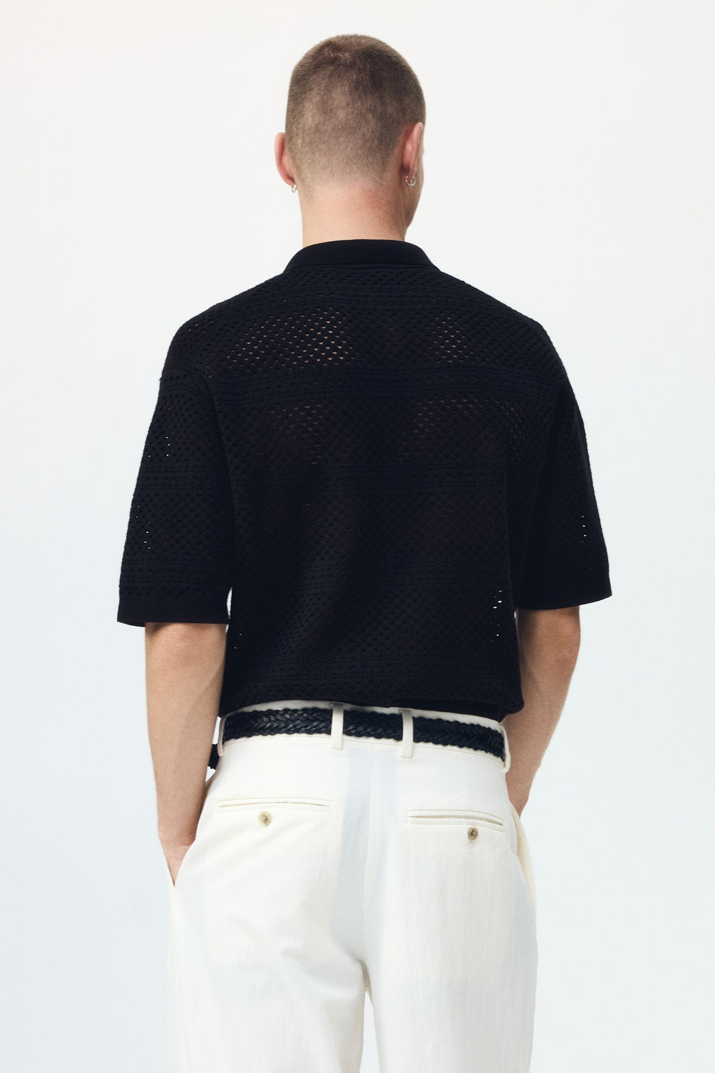 Polo en punto calado Relaxed Fit - H&m фото 8