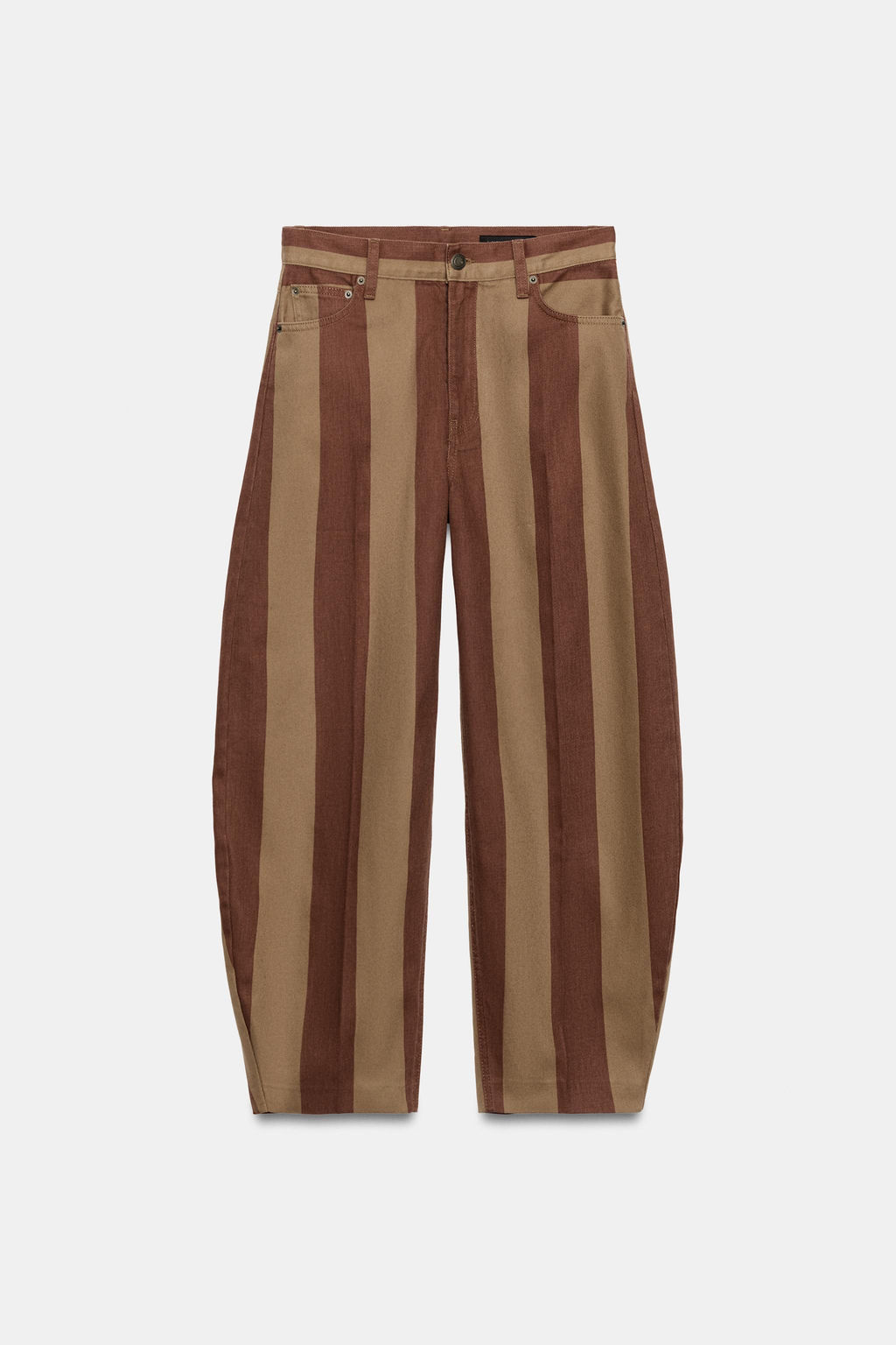 JEANS ZW COLLECTION TAPERED TIRO ALTO RAYAS / rayas - Zara фото 6