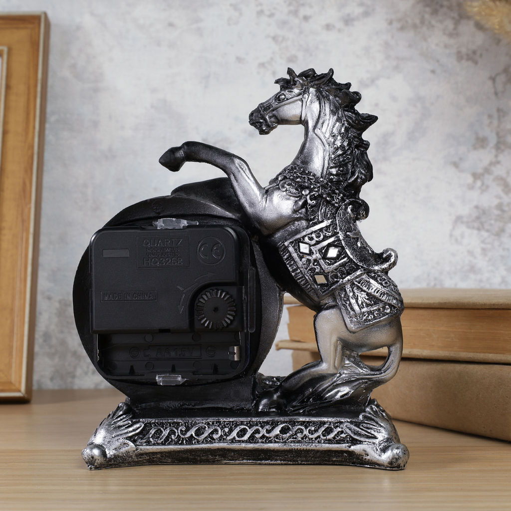 Часы статуэтка Лошадь 15 см / 7029-B /уп 60/серебро - ГалеонТрейд фото 4
