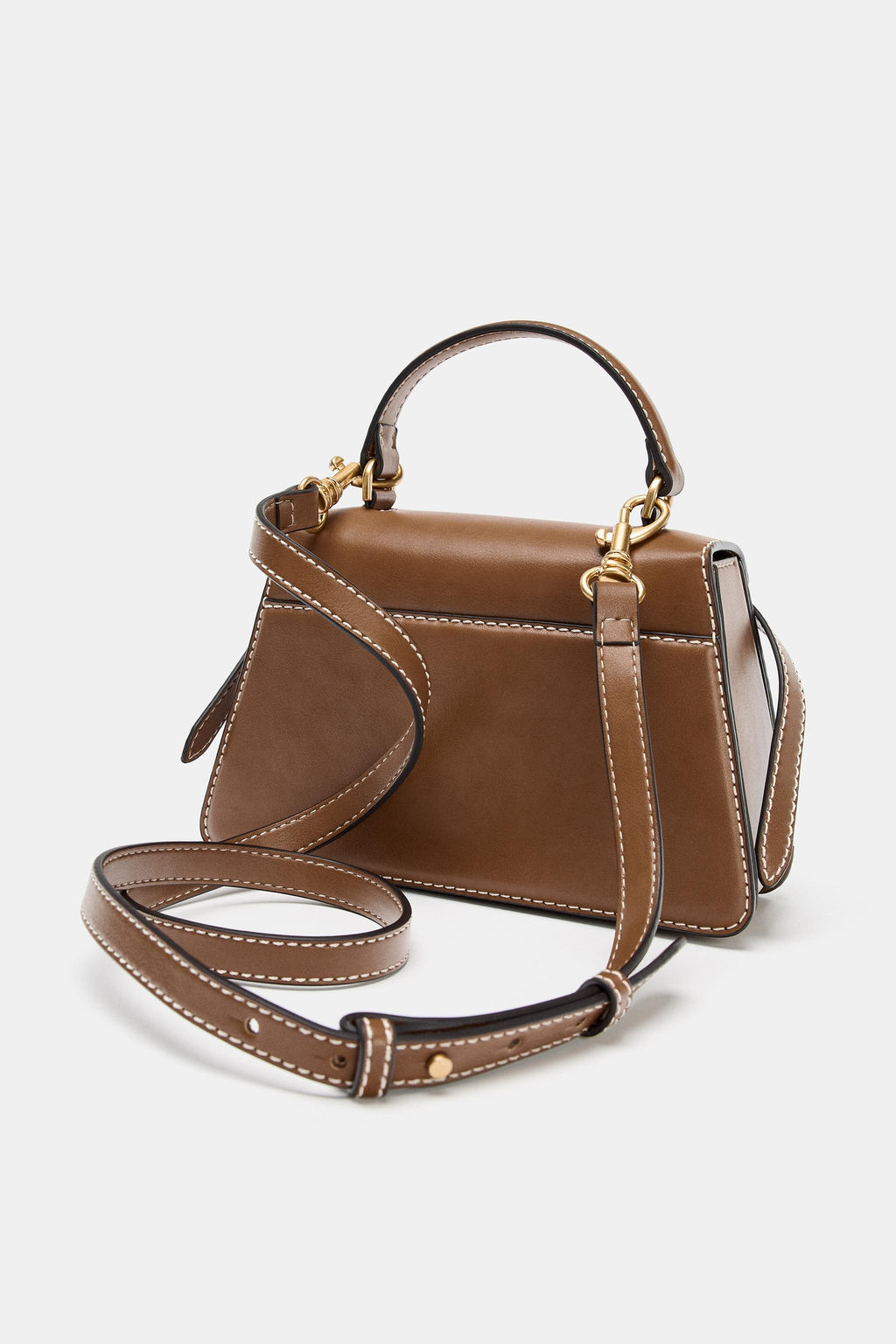 BOLSO CITY HEBILLAS / Tostado oscuro - Zara фото 2