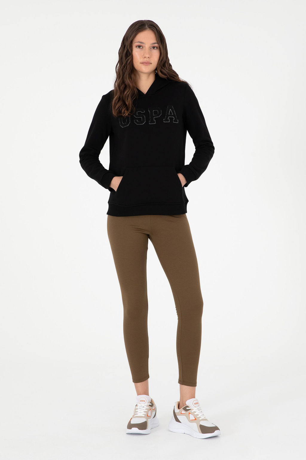 Женские спортивные штаны цвета хаки - U.s. polo assn фото 3