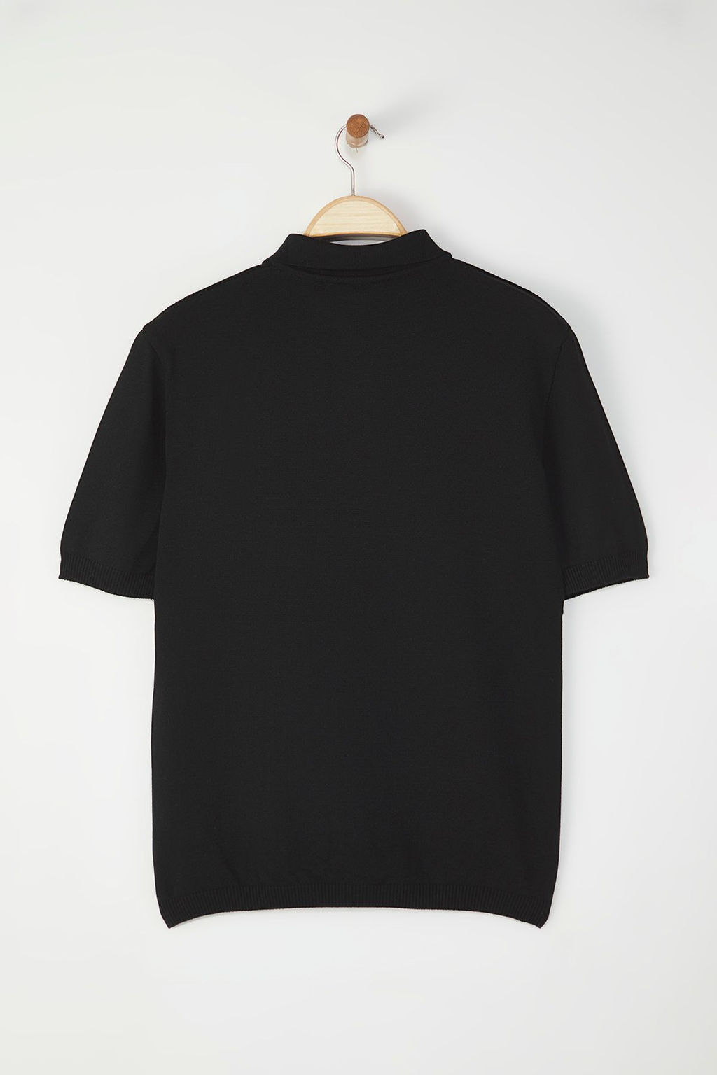 TRENDYOL MAN Siyah Regular Polo Yaka Dokulu Triko Polo Yaka T-shirt TMNSS25PO00042 - Trendyolmilla фото 4