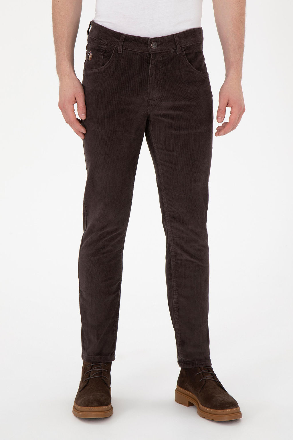 Мужские коричневые брюки из плотной ткани Неожиданная скидка в корзине - U.s. polo assn фото 2