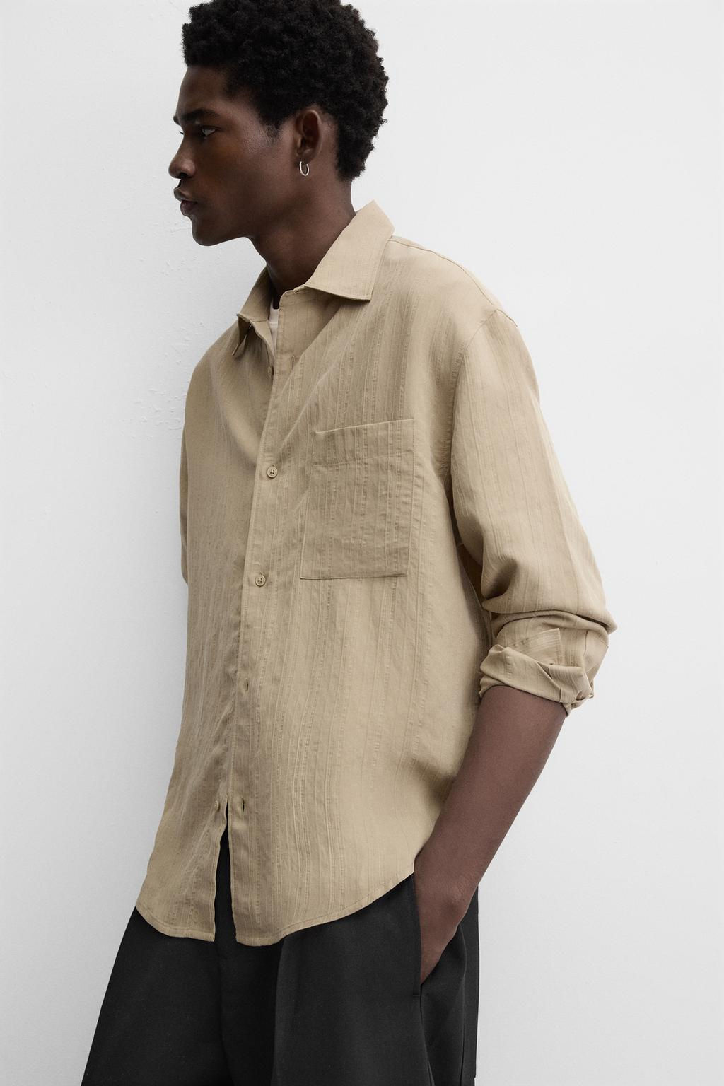 FLOWING SHIRT WITH POCKET - Zara фото 7