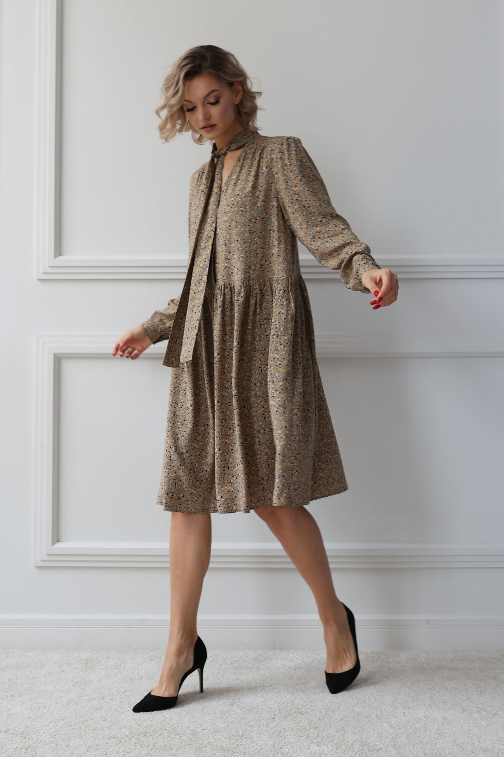 Платье с длинным рукавом - Looklikecat фото 3