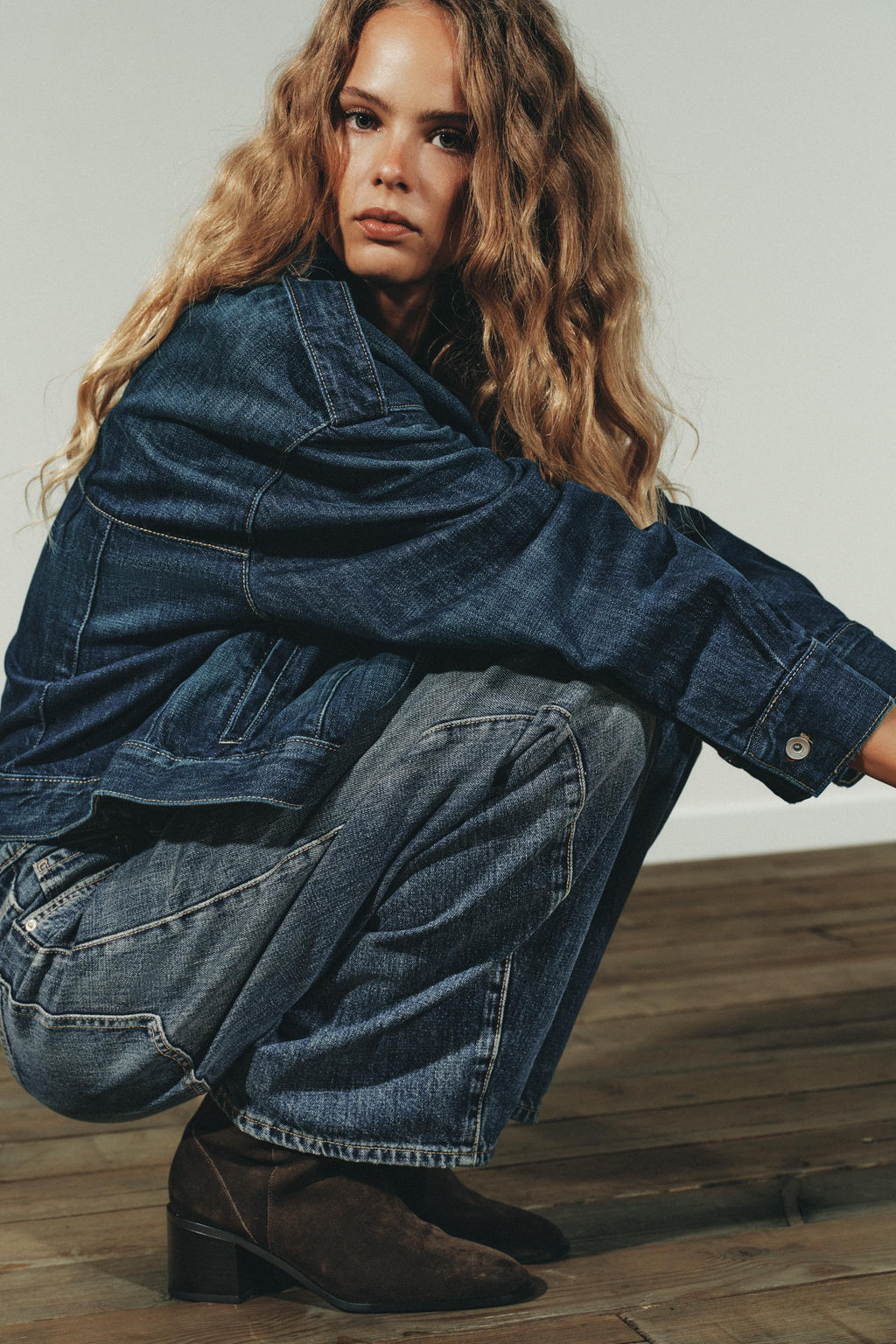 SPLIT SUEDE BLOCK HEEL ANKLE BOOTS - Zara фото 6