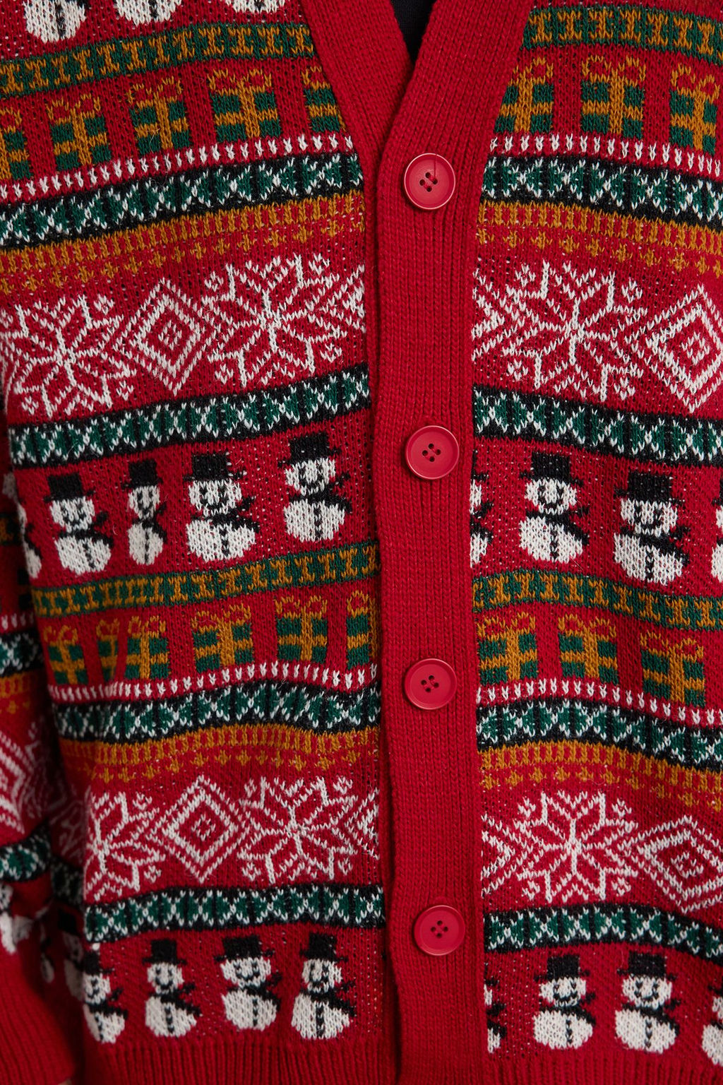 TRENDYOL MAN Cok Renkli Unisex Regular Fit Yunlu Genis Kal?p Christmas Triko H?rka TMNAW23HI00043 - Trendyolmilla фото 4