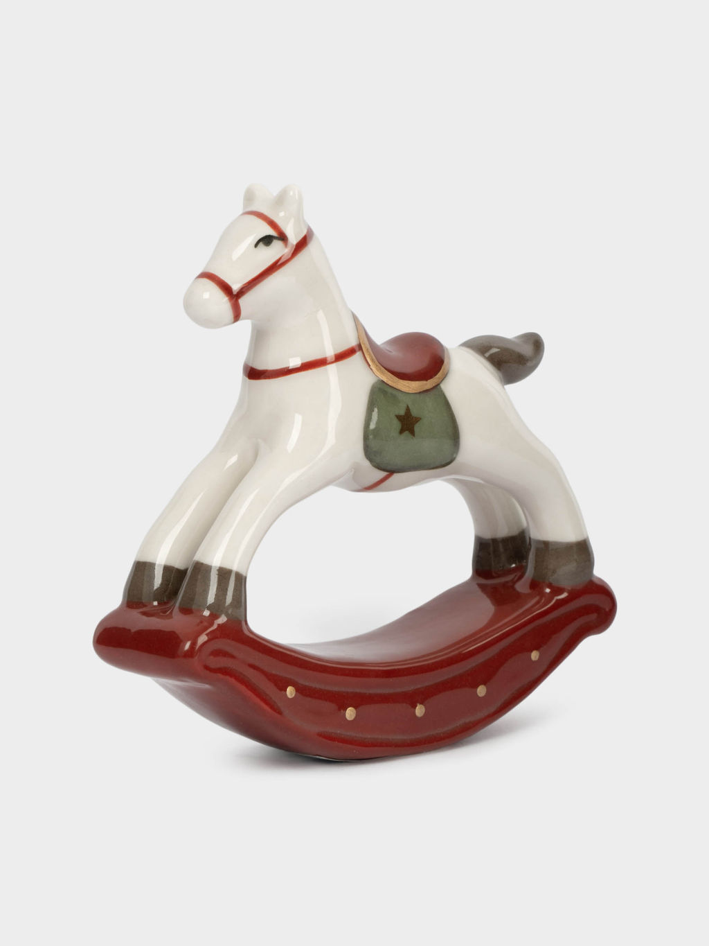 Статуэтка, 10 см, фарфор P, бежево-бордовая, Лошадка-качалка, Bright horse - Anna lafarg фото 2