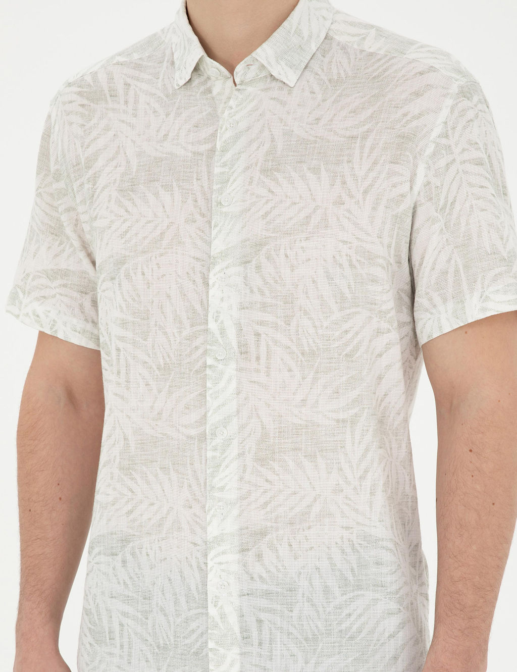 Рубашка Pierre Cardin Regular Fit зеленая короткий рукав