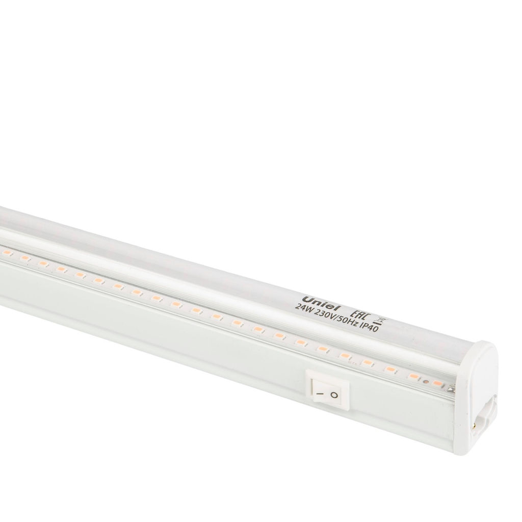 ULI-P13-24W/SPLE IP40 WHITE Светильник для растений светодиодный линейный, 872мм, выкл. на корпусе. Алюминий. Спектр для фотосинтеза. TM Uniel