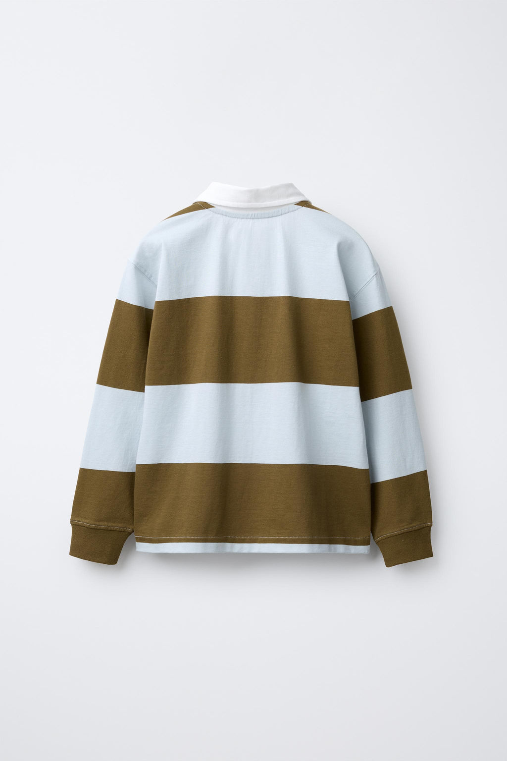 STRIPED POLO SHIRT WITH EMBROIDERED TEXT - Zara фото 2