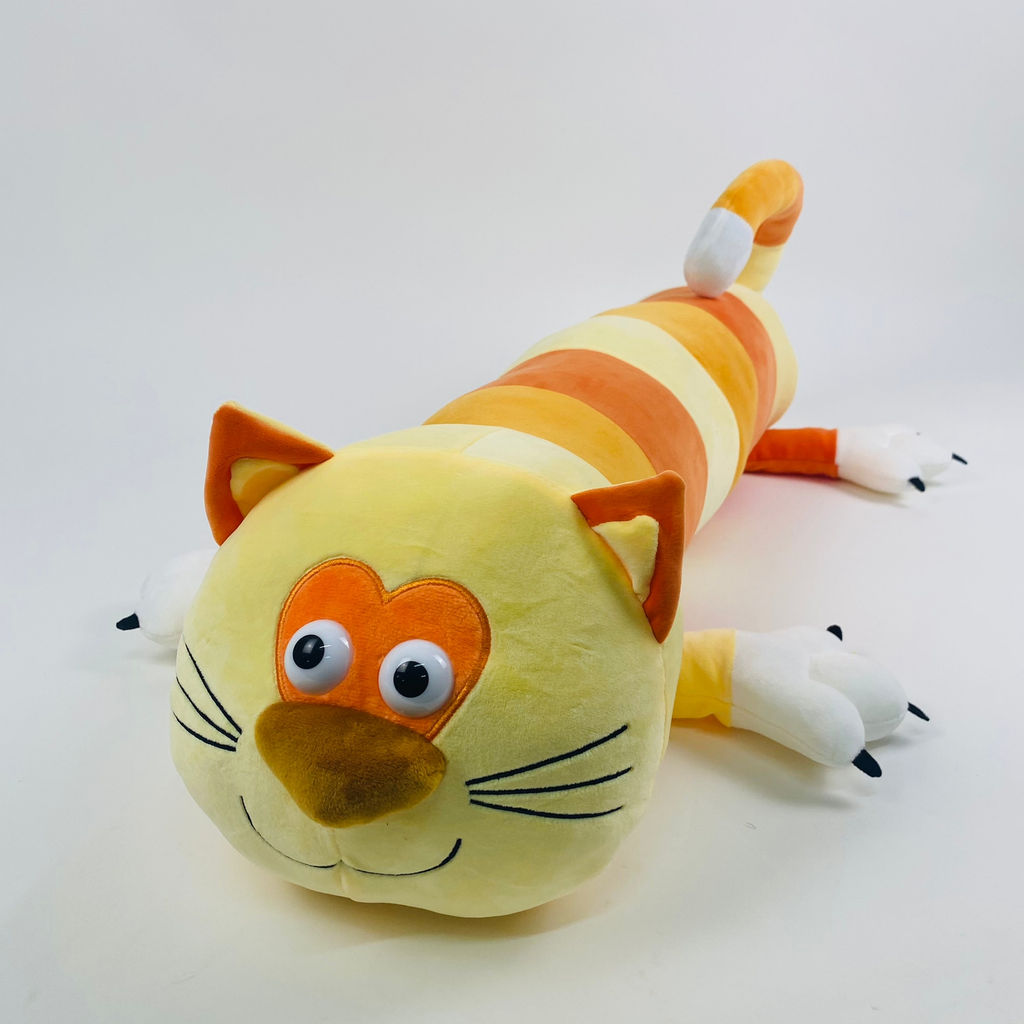 Мягкая игрушка Котик батон усатый полосатый 60 см