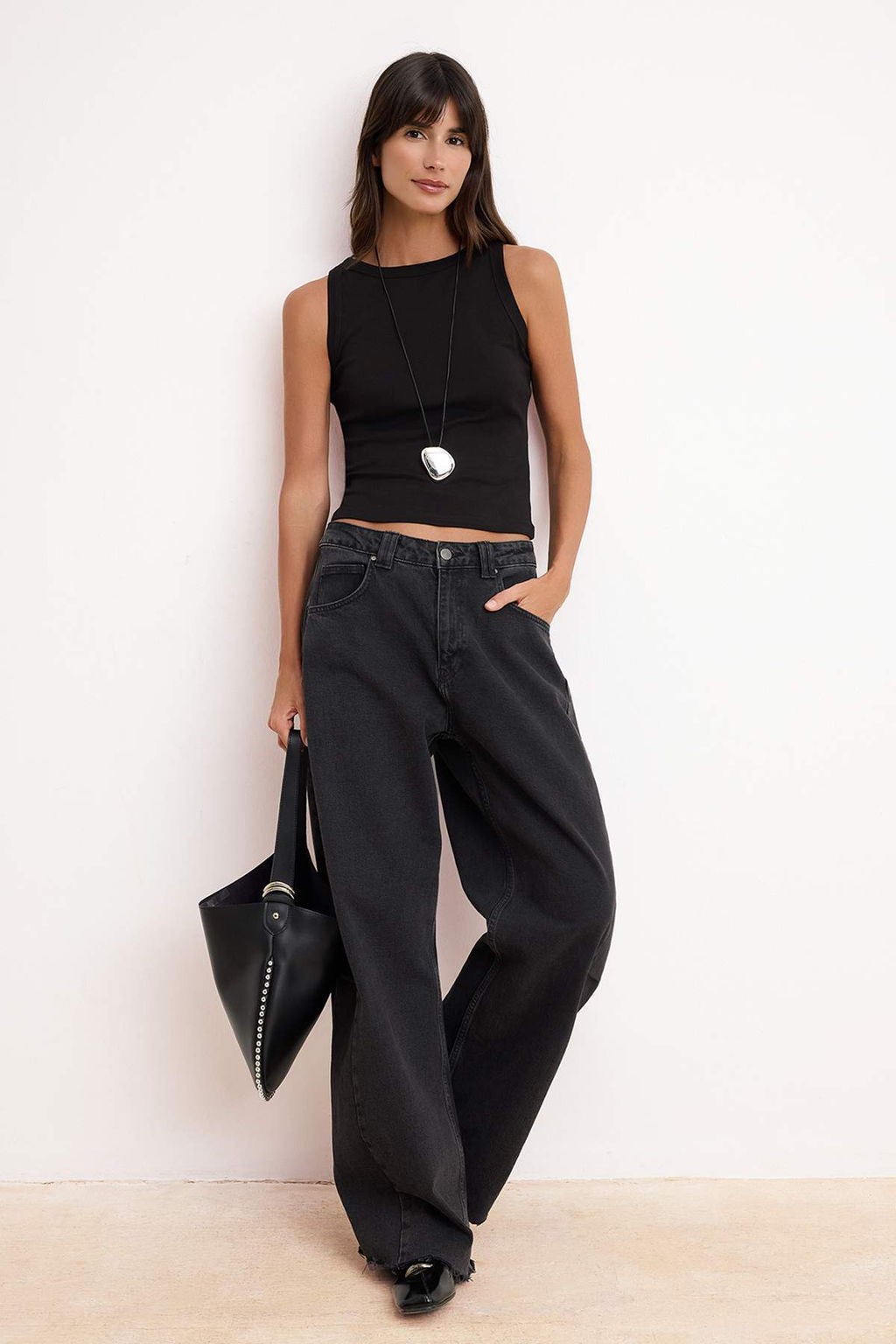 Wardrobe Essentials-Siyah Fitted/Vucuda Oturan Kolsuz Pamuk Ribana Orme Atlet TWOSS26AL00043 - Trendyolmilla фото 6