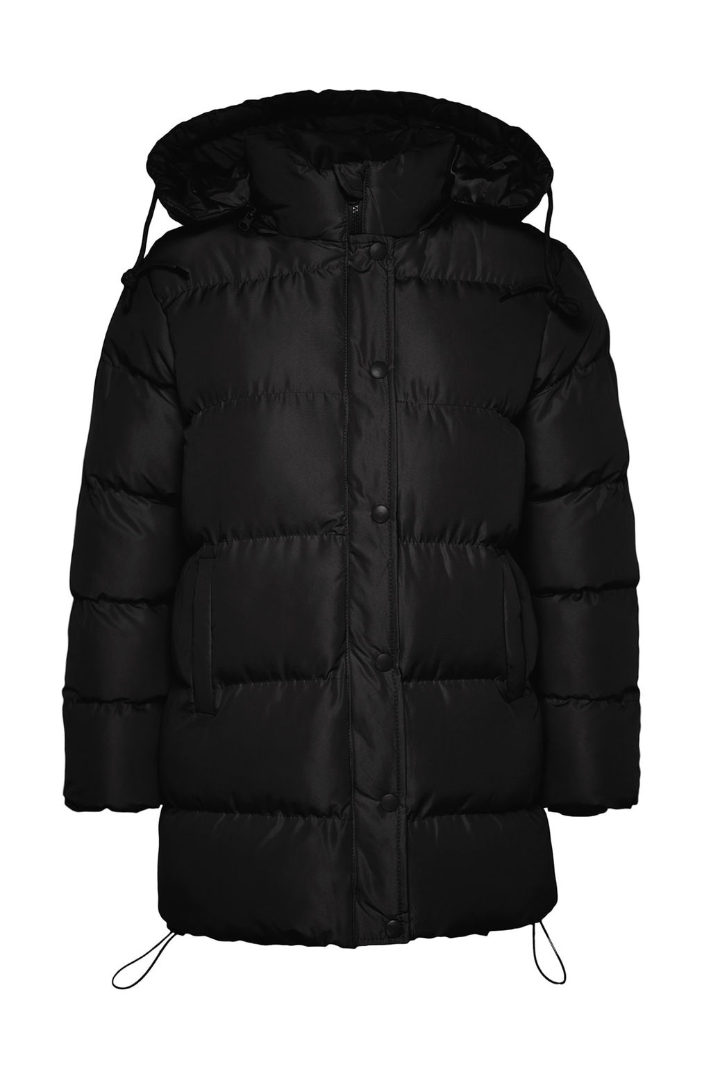 TRENDYOLMILLA Siyah Kapusonlu Su Itici Sisme Mont TWOAW24MO00184  фото 10