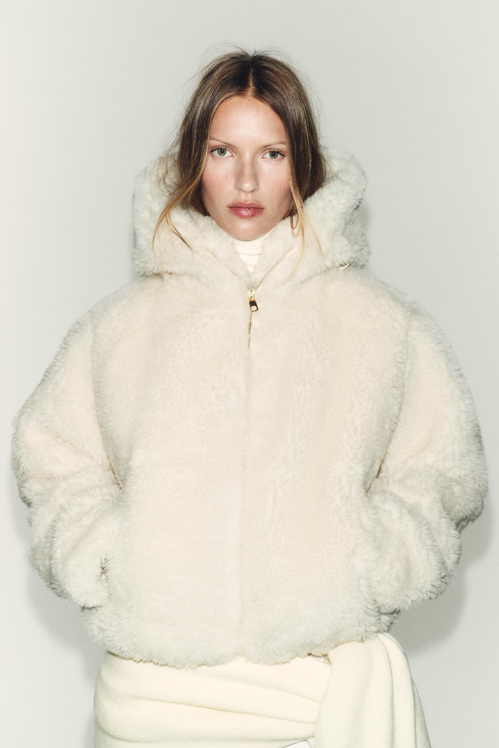 SHEARLING BOMBER JACKET WITH THERMAL INSULATION - Zara фото 6