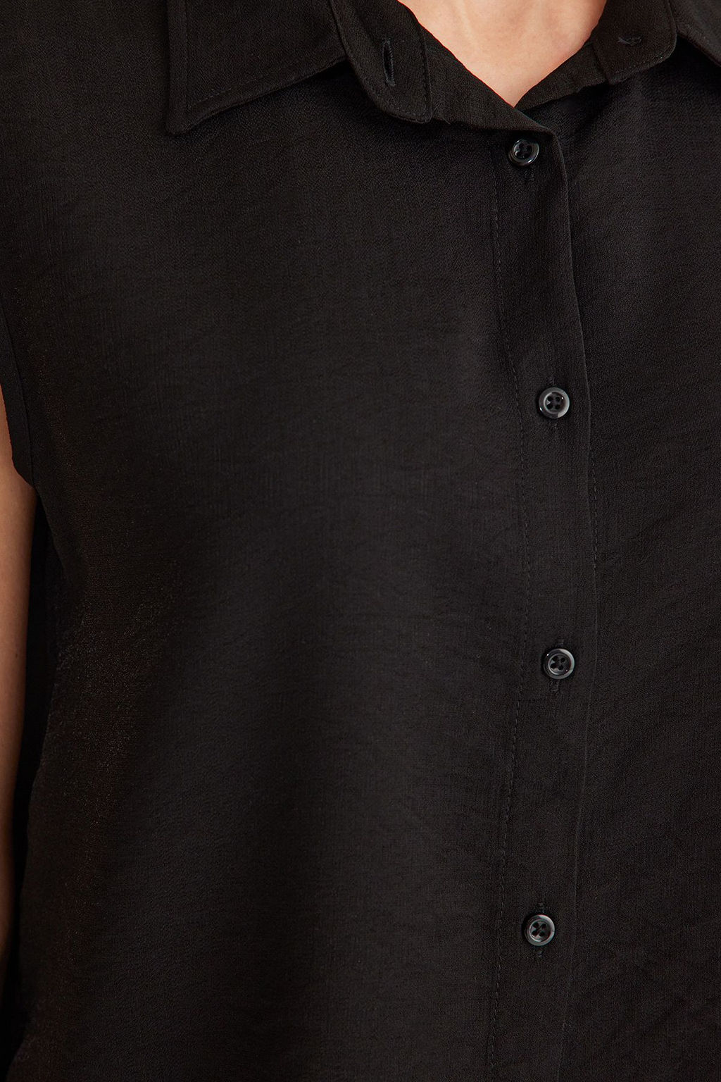 Pembe S?f?r Kol Keten Gorunumlu Regular Normal Kal?p Dokuma Gomlek TWOSS25GO00097