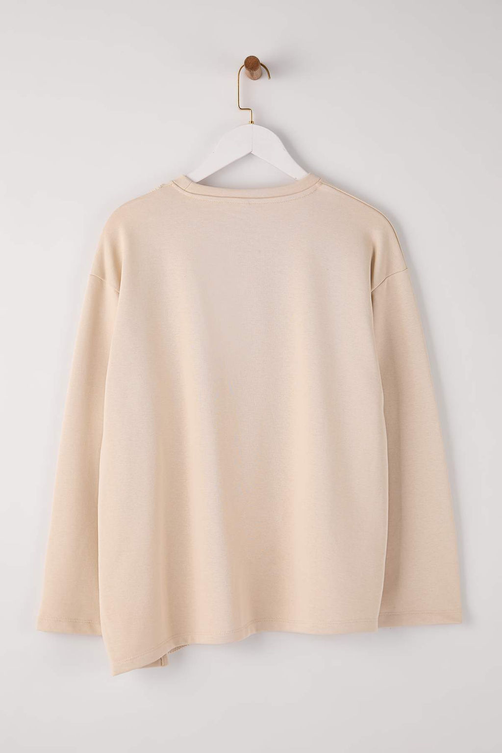 Tas Triko Detayl? Bisiklet Yaka Relaxed Orme Sweatshirt TWOAW26SW00076