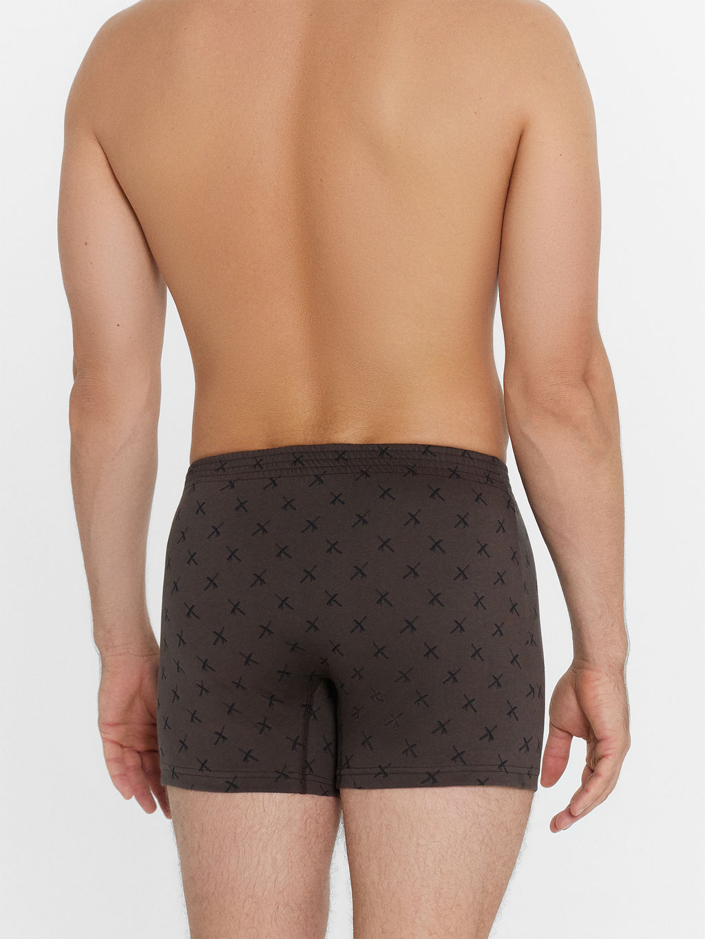 Трусы мужские шорты мультипак (2 шт.) в синем и коричневом цвете с мечами мечи на коричневом +темный сланец 411152-2 - Mark formelle фото 3