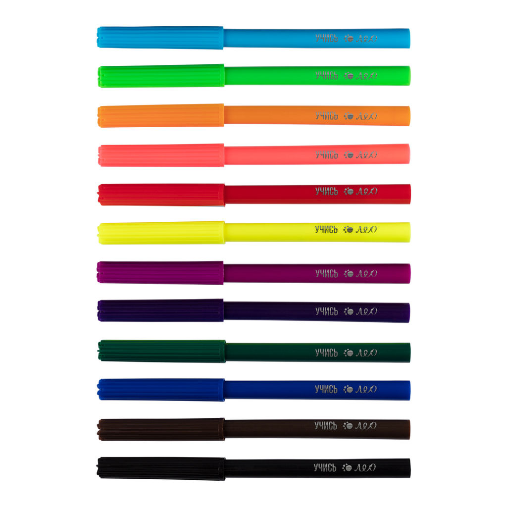 Лео Учись Фломастеры смываемые LSFP-12 12 цв