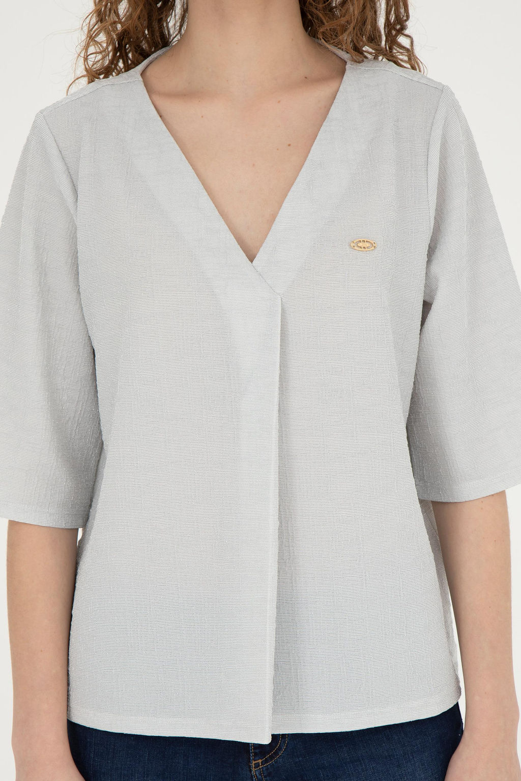 Женская футболка цвета экрю - U.s. polo assn фото 13