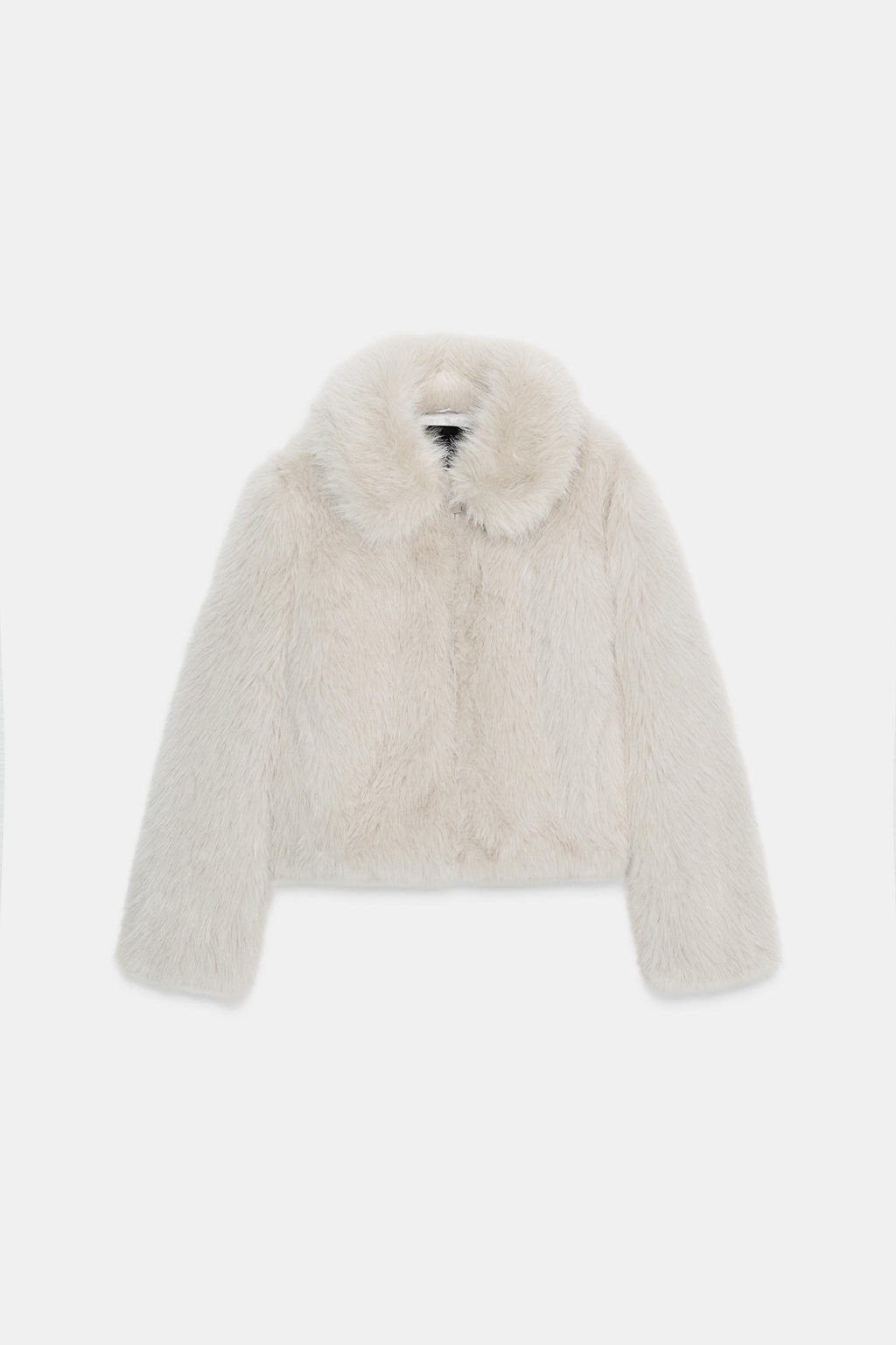 FAUX FUR ZIP-UP SHORT COAT - Zara фото 6