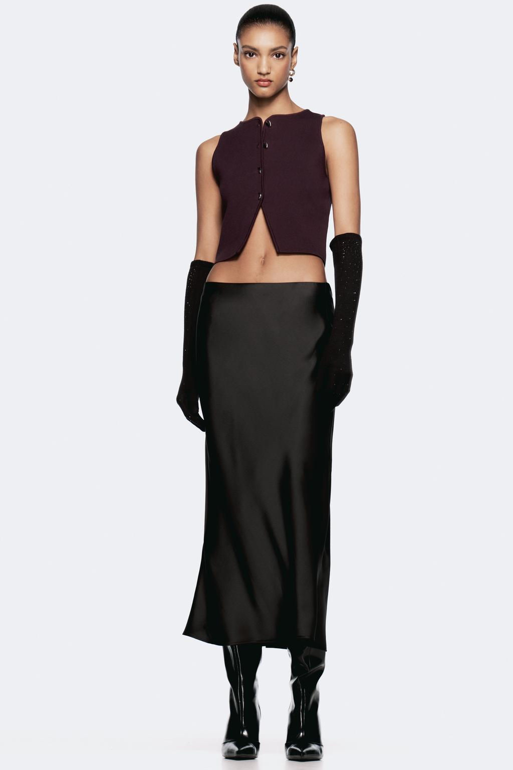 BUTTONED KNIT VEST TOP - Zara фото 27