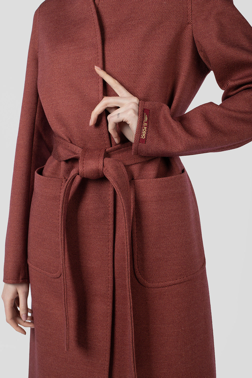 Пальто женское демисезонное (пояс) - El podio фото 7