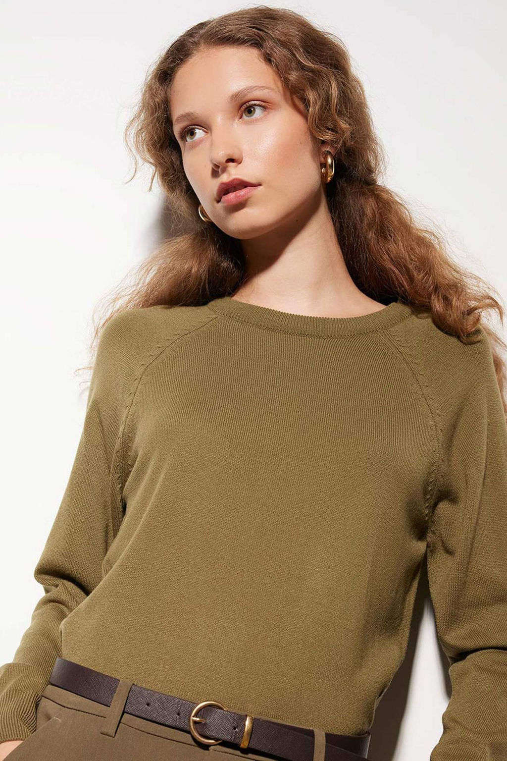 Regular Fit Yumusak Dokulu Bisiklet Yaka Basic Duz Triko Kazak - Defacto фото 8