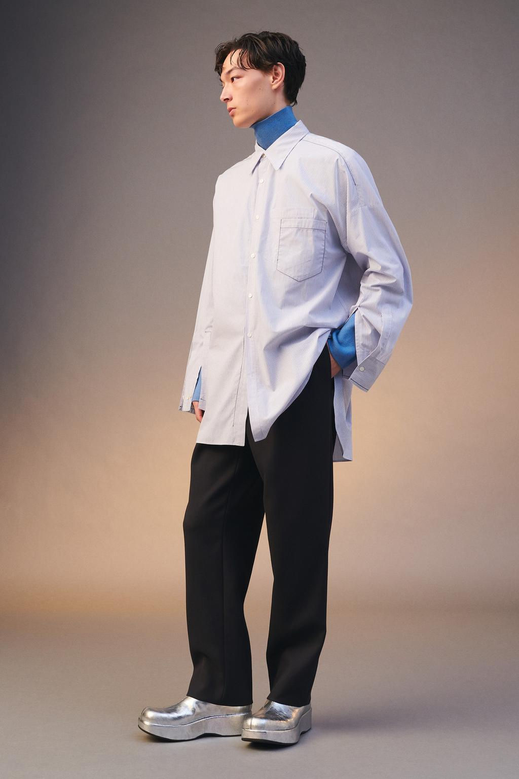 OVERSIZE STRIPE SHIRT LIMITED EDITION - Zara фото 2