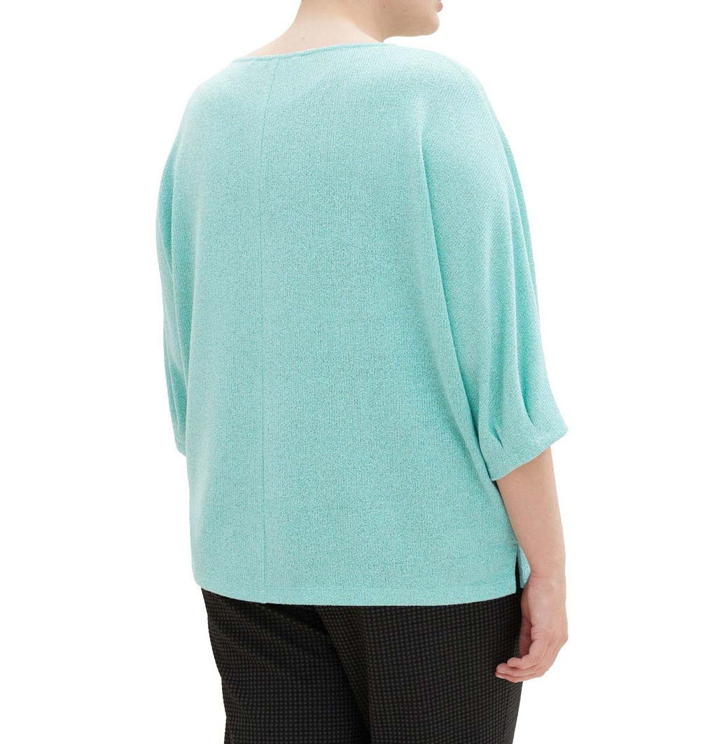 Блузка с рукавами 3/4, цвета бирюзы - Tom tailor фото 4