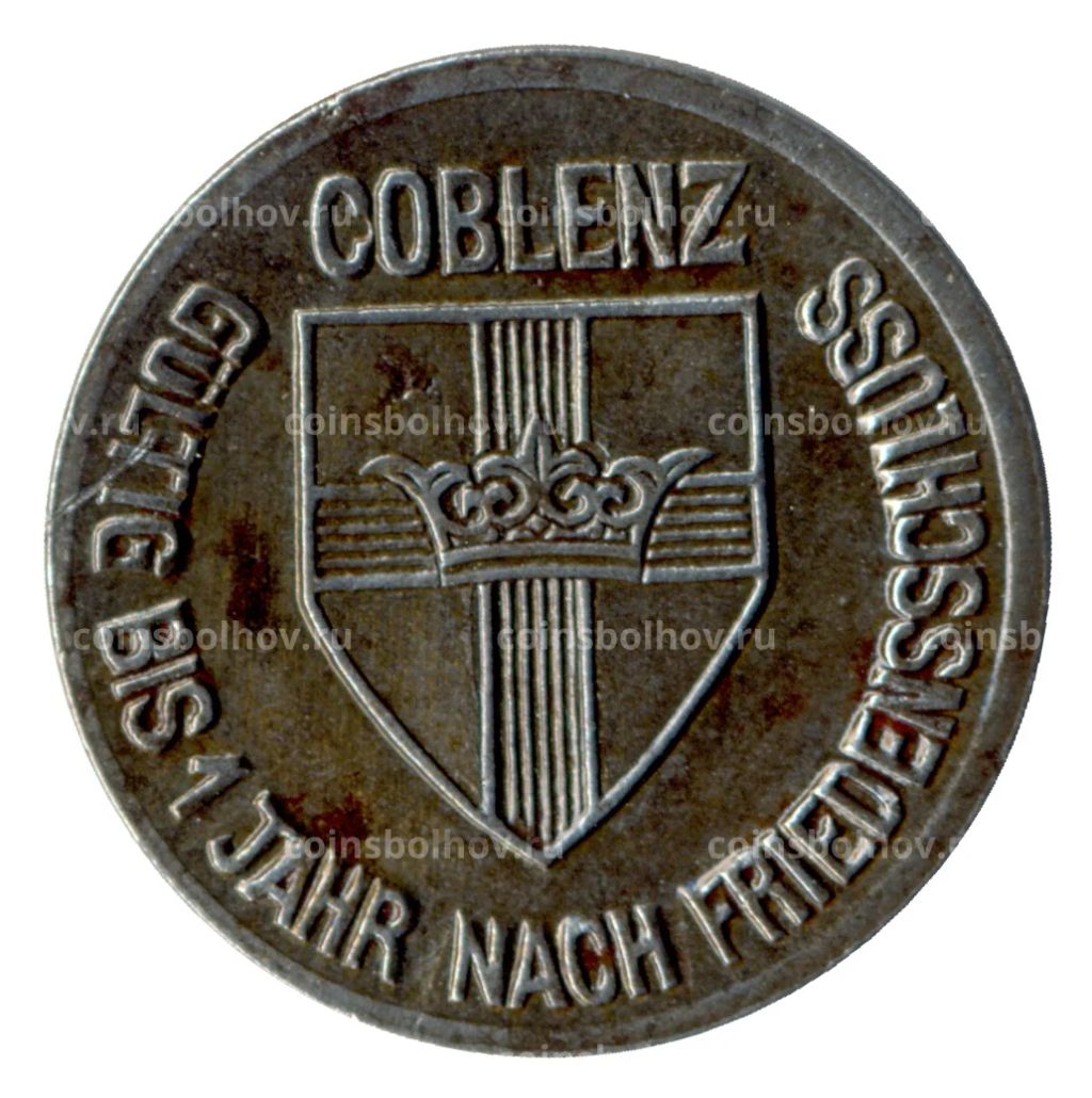 Монета 10 пфеннигов 1918 года Германия  Нотгельд (Кобленц)