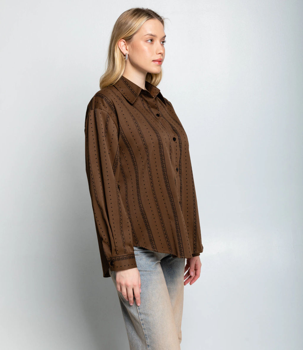 Рубашка #КТ129 (1), шоколадный
