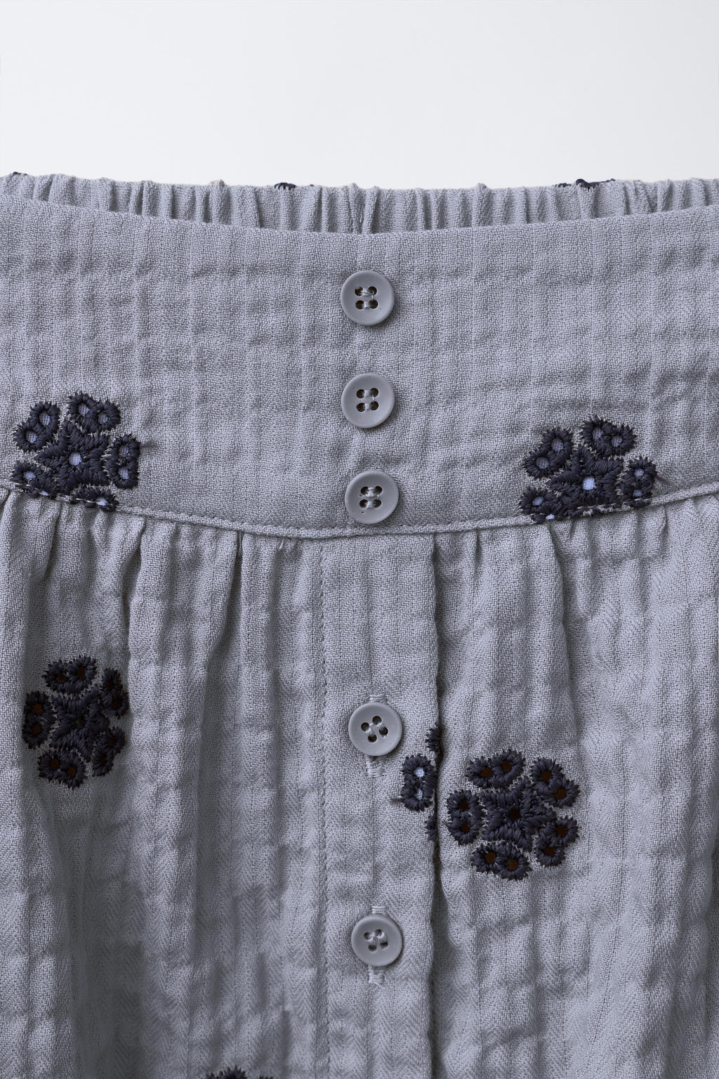 EMBROIDERED TEXTURED SKIRT - Zara фото 3