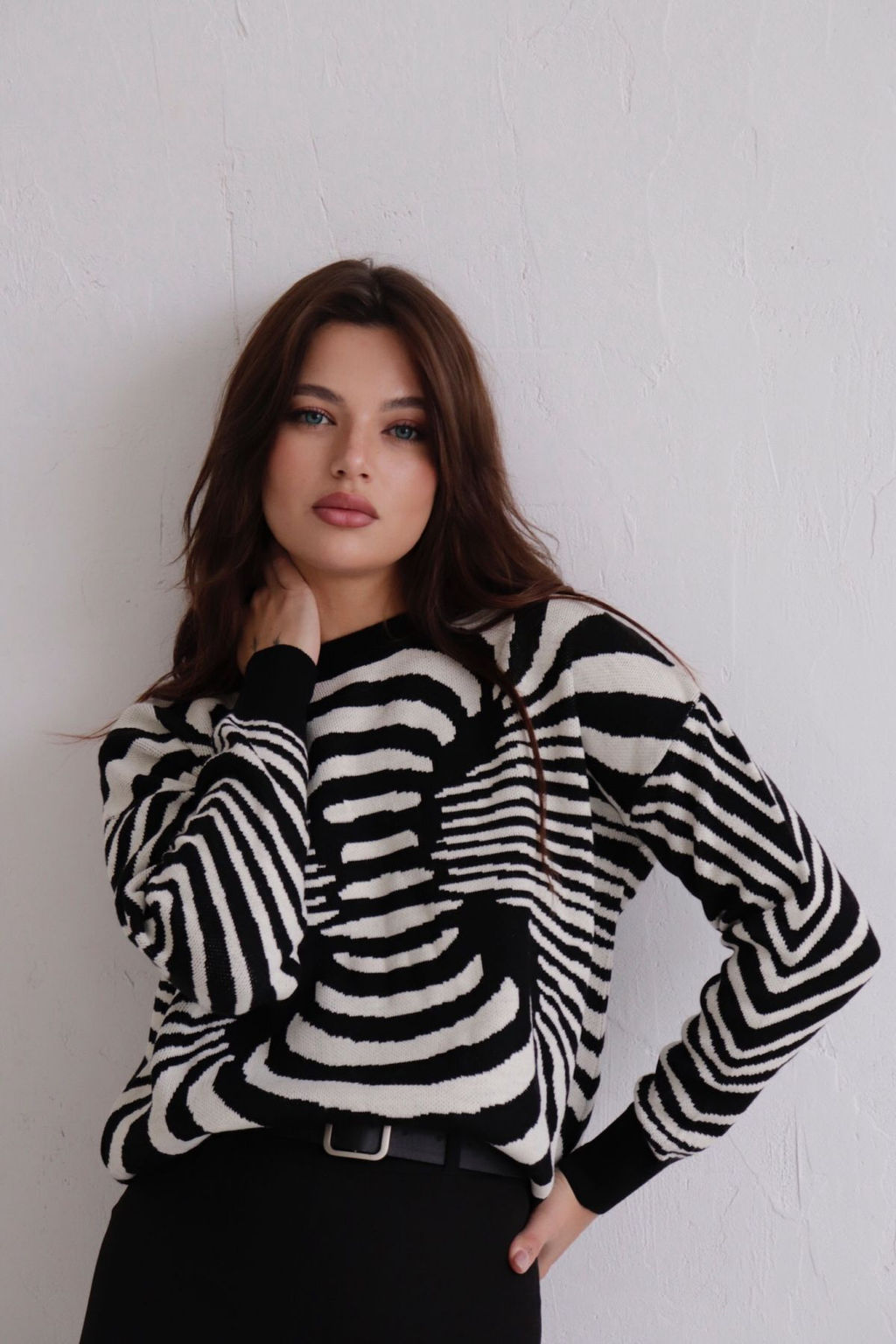 10446 Джемпер чёрно-белый - Martichelli фото 6