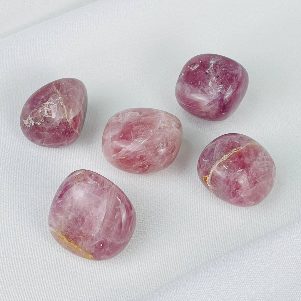 Галтовка из мадагаскарского Розового кварца (10 шт) - Радуга самоцветов фото 2
