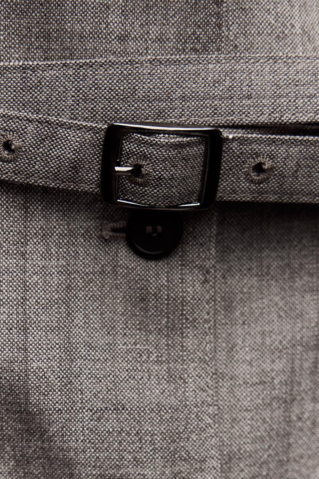 ZW COLLECTION 100% WOOL BELTED BLAZER - Zara фото 7